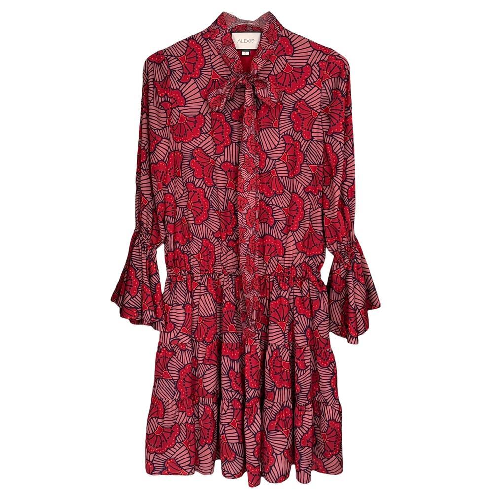Alexis Elizavetta Mini Dress in Red Floral Fan S - Picture 2 of 5